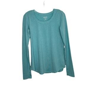 IZOD Womens Top Size S Blue Long Sleeve Pullover Scoop Neckline Activewear
